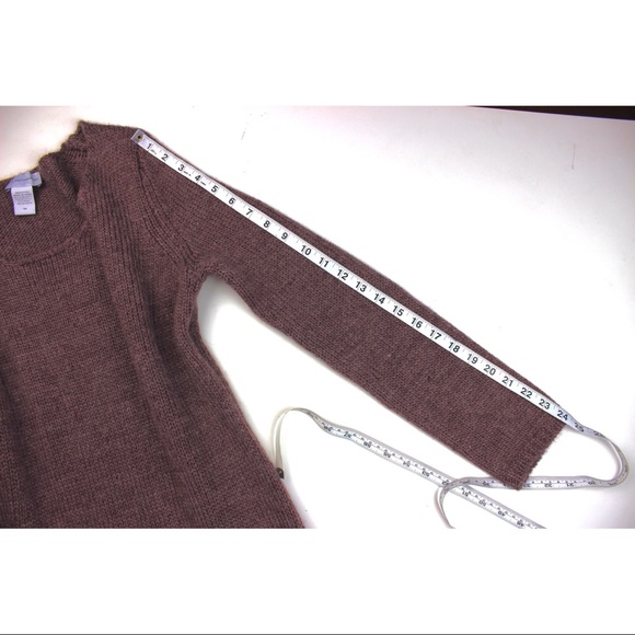 SOFT SURROUNDINGS Mauve Cozy Knit Sweater with Scoop Neck Wool & Alpaca Blend - Picture 10 of 12